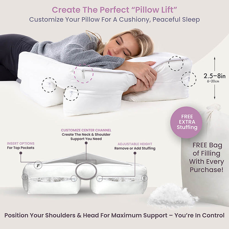 Wife Pillow - Feather/ Down - Sleep On Side, Stomach, Hip & Back