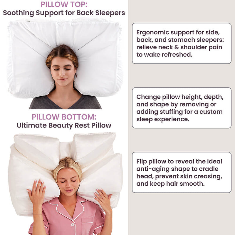 Wife Pillow - Feather/ Down - Sleep On Side, Stomach, Hip & Back