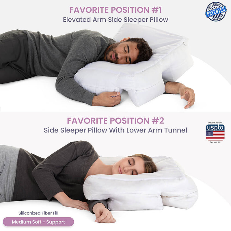 Wife Pillow - Down Alternative Fiber Fill - Front, Back & Side Sleeper Pillow With Arm Hole