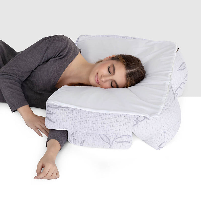 Wife Pillow - Arm & Body Position Bed Pillow - Bamboo Shell & Charcoal Shredded Memory Foam Filled Pillow