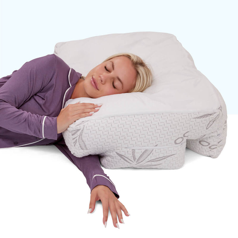 Wife Pillow - Arm & Body Position Bed Pillow - Bamboo Shell & Cooling Shredded Memory Foam Filled Pillow