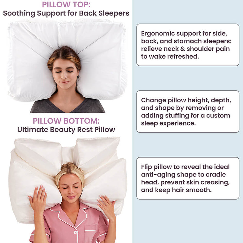 Wife Pillow - Arm & Body Position Bed Pillow - Bamboo Shell & Cooling Shredded Memory Foam Filled Pillow