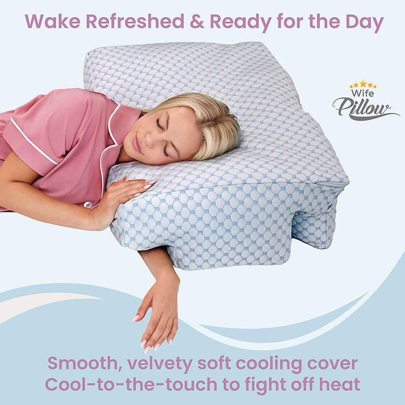 Wife Pillow - Cooling Ice Cover Only, Material All Around for Hot Sleepers. Pillowcase for Cool Protector Soft Micro Cool2Cell Fabric - Wash & Dry-able