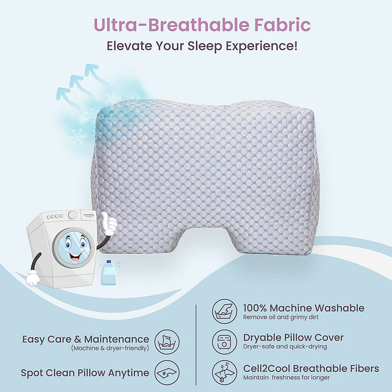 Wife Pillow - Cooling Ice Cover Only, Material All Around for Hot Sleepers. Pillowcase for Cool Protector Soft Micro Cool2Cell Fabric - Wash & Dry-able