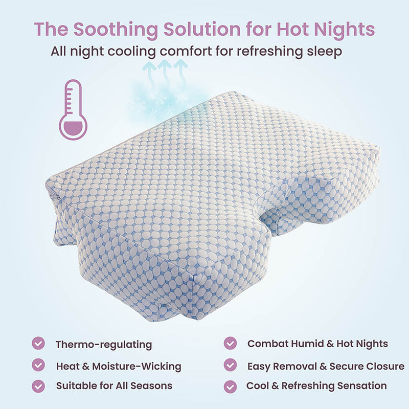 Wife Pillow - Cooling Ice Cover Only, Material All Around for Hot Sleepers. Pillowcase for Cool Protector Soft Micro Cool2Cell Fabric - Wash & Dry-able