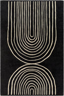 Fuat Black Wool Rug