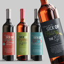 Sick Of Christmas Wine Label Set