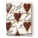 Hearts with Script - Red Memory Block Tile - Retired