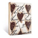 Hearts with Script - Red Memory Block Tile - Retired