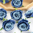 Silk blue artificial flowers for wedding party decor bedroom rose