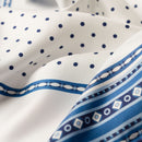 Verona - Silk Neckerchief - White & Blue