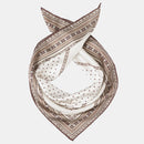 Verona - Silk Neckerchief - White & Sand