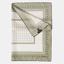 Verona - Silk Neckerchief - White & Sage