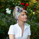 Monique - Long Silk Scarf - Lavender