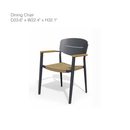 Gin 5-Piece Wicker Dining Set