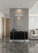 Silver Frame Wavy Mirrors - Aesthetic Luxurious Wall Mirror