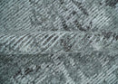 Silver and Charcoal Rug 8x10 Hand Woven Abstract Area Rug