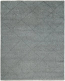 Silver and Gray Hand Woven 8x10 Trellis Moroccan Rug Made with Fine Wool | TRDCP78810