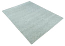 Silver and Gray Hand Woven 9x12 Trellis Moroccan Rug Made with Fine Wool | TRDCP101912
