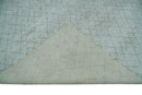 Silver and Gray Hand Woven 9x12 Trellis Moroccan Rug Made with Fine Wool | TRDCP101912