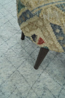 Silver and Gray Hand Woven 9x12 Trellis Moroccan Rug Made with Fine Wool | TRDCP101912