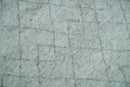 Silver and Gray Hand Woven 9x12 Trellis Moroccan Rug Made with Fine Wool | TRDCP101912