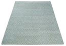Silver and Gray Hand Woven 9x12 Trellis Moroccan Rug Made with Fine Wool | TRDCP101912