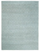 Silver and Gray Hand Woven 9x12 Trellis Moroccan Rug Made with Fine Wool | TRDCP101912