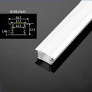 Silver and white aluminum profile recessed led strip channel kitchen