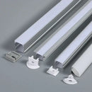 Silver and white aluminum profile recessed led strip channel kitchen