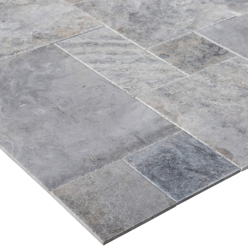 Silver Antique Pattern Brushed, Chiseled, and Partially Filled - Full Truckload profile view