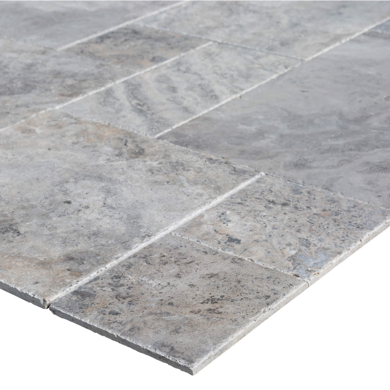 Silver Antique Pattern Brushed, Chiseled, and Partially Filled - Full Truckload profile view