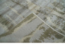 Silver, Beige and Gray Modern Abstract Hand knotted 6x9 Bamboo Silk Area Rug