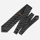Esino - Silk Jacquard Tie - Black and Silver