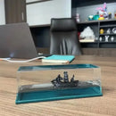 DecorBites™ Black Pearl Pirate Ship Drift Bottle Desktop Ornament