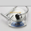 Silver brass cold kitchen faucet with flexible ribbed spout