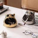 DecorBites™ Bulldog Ceramic Ashtray | Desktop Smoking Accessory | Portable Weed Ash Tray