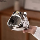 DecorBites™ Bulldog Ceramic Ashtray | Desktop Smoking Accessory | Portable Weed Ash Tray