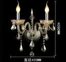 Silver crystal cognac wall lamp for luxury living room