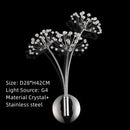 Silver crystal dandelion led floor lamp for living room bedroom
