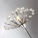 Silver crystal dandelion led floor lamp for living room bedroom