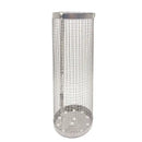 Silver cylindrical mesh grilling basket kitchen bbq tool