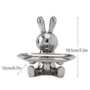 Silver decorbites astronaut rabbit resin tray office storage decor