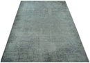 Silver design Modern Abstract Hand Knotted Bamboo Silk Area Rug