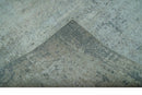 Silver design Modern Abstract Hand Knotted Bamboo Silk Area Rug