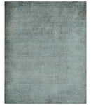 Silver design Modern Abstract Hand Knotted Bamboo Silk Area Rug