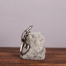 Silver gecko lizard resin candlestick living room decor figurines