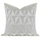 Silver geometric embroidery pillow cover living room luxe cushion