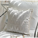 Silver geometric embroidery pillow cover living room luxe cushion