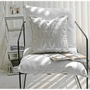 Silver geometric embroidery pillow cover living room luxe cushion